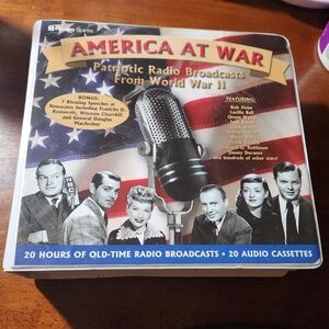 Patriotic World World 11 America At War Radio Broadcasts 20 Cassette Tape w Case